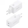 Aisens Cargador GaN 65W con 2x USB-C Blanco